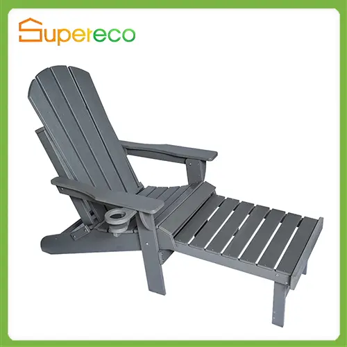 Folding Adirondack chair With Ottoman-ECO-03-1