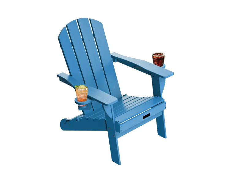 PE Folding Chair With Two Cup-Hold-CHD005