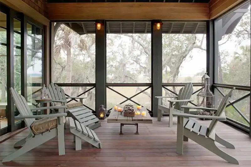 commercial & hospitality settings of adirondack chairs