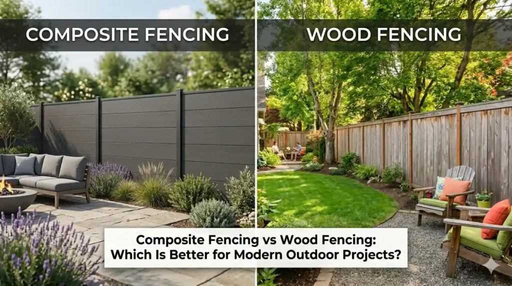 composite fencing vs wood fencing which is better for modern outdoor projects