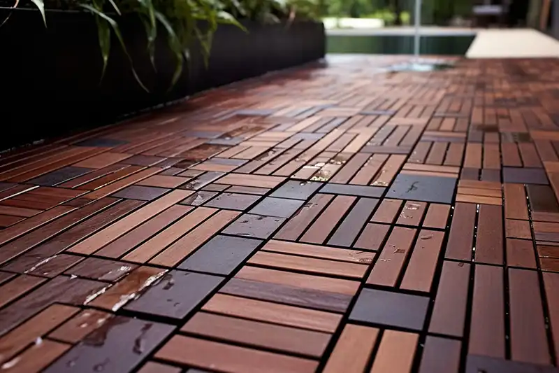 damp, shady areas and ground level decks