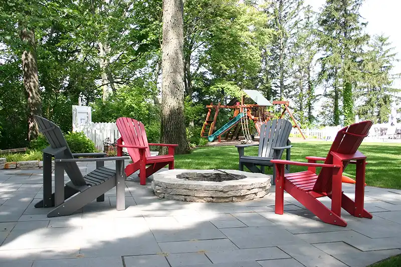 deck & patio dining set complement of adirondack chairs