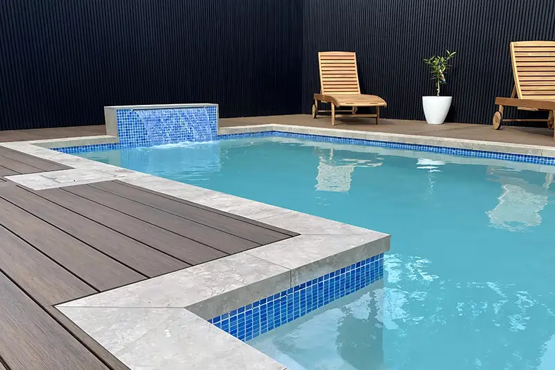 decorative privacy screens of composite castellation cladding
