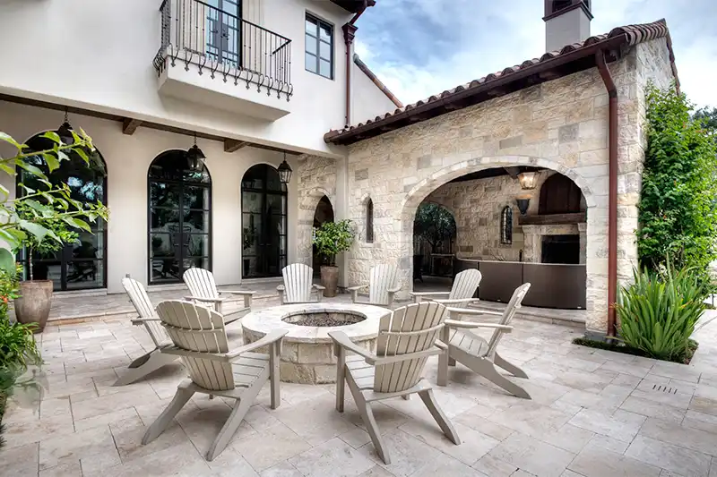 fire pit & campfire seating circle of adirondack chairs