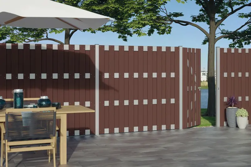 hotel and resort landscaping of wpc fence