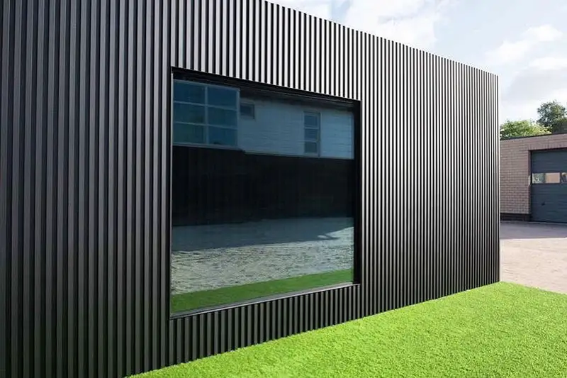 modern building façades of composite castellation cladding