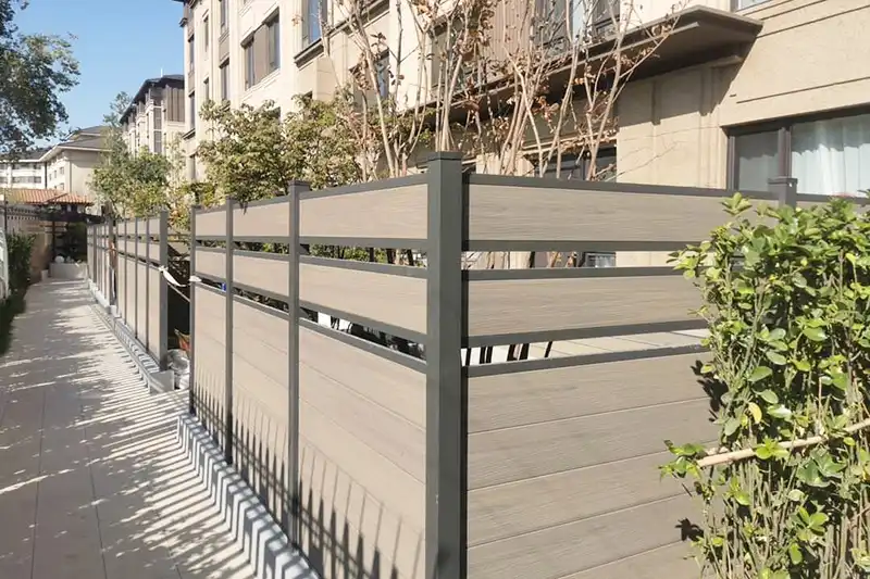 residential properties of composite plug in fencing