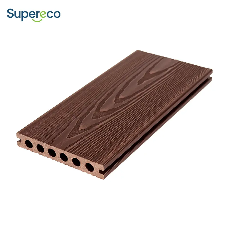 traditional round wpc decking