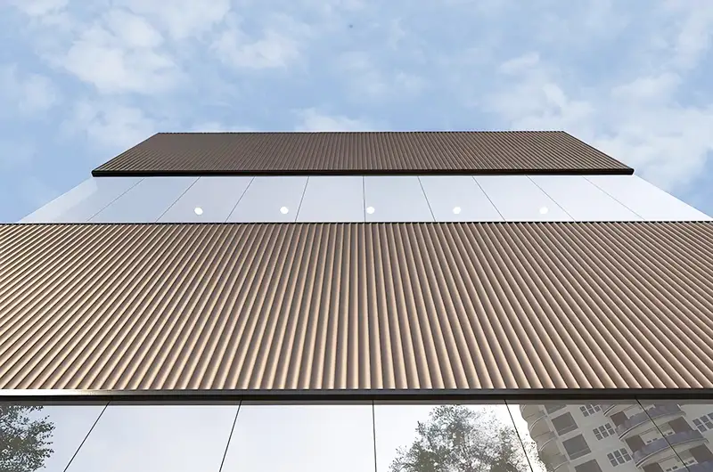 ventilated rainscreen systems of composite castellation cladding
